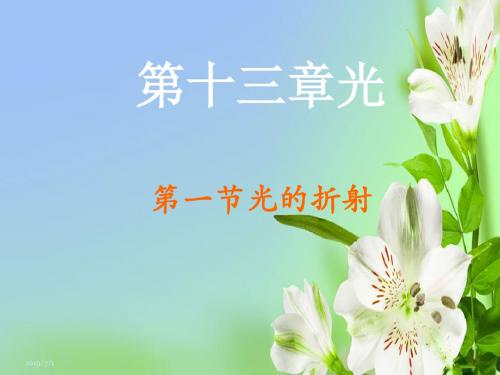 人教版高中物理选修3-4课件光的折射