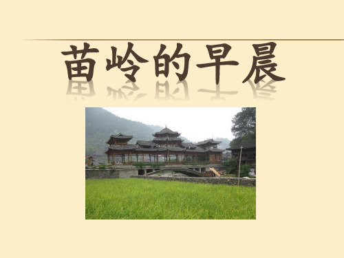 《苗岭的早晨》PPT课件