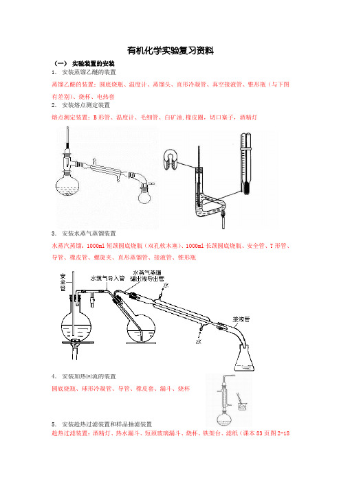 有机化学实验复习资料(有装置图)