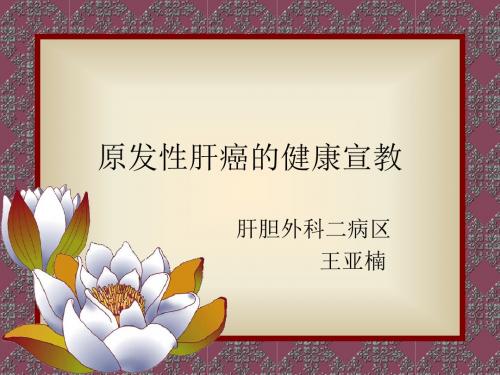 2[1].14原发性肝癌的健康宣教