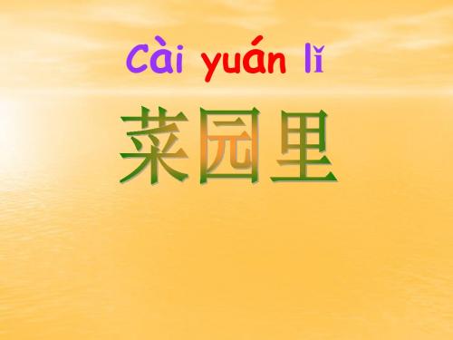 2019年(人教新课标)一年级语文上册《菜园里》课件共57张ppt语文