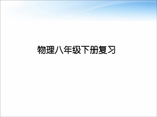 最新物理八年级下册复习PPT 课件