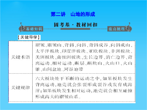 版高考地理一轮复习 第四章第二讲 山地的形成配套课件 新人教版必修1