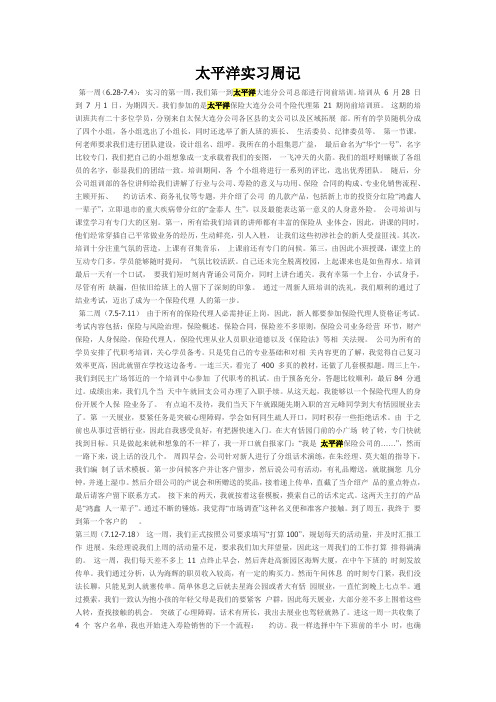 太平洋实习周记