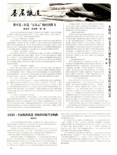 黎平县：打造“五朵云”助经济腾飞