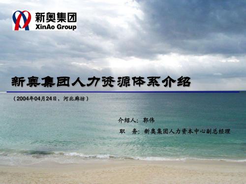 新奥集团人力资源项目介绍0424