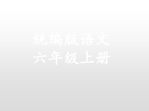 六年级上册语文PPT优质课件-第五单元知识小结 人教(部编版) (共16页)