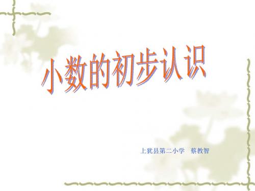 小学数学三年级下册小数的初步认识课件