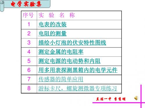 2010届高三物理电学实验集