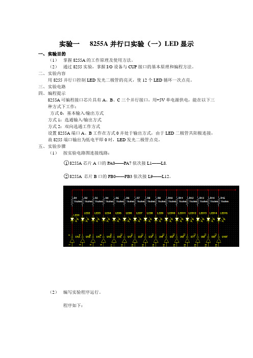 DSP  实验一 LED显示