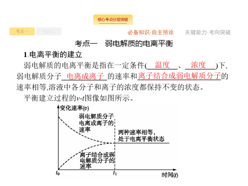 高考化学一轮复习苏教版弱电解质的电离 课件(40张)