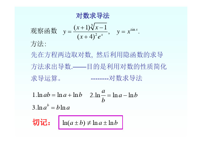 对数求导