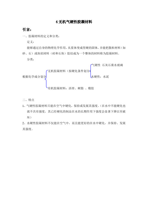 第4章 无机气硬性胶凝材料