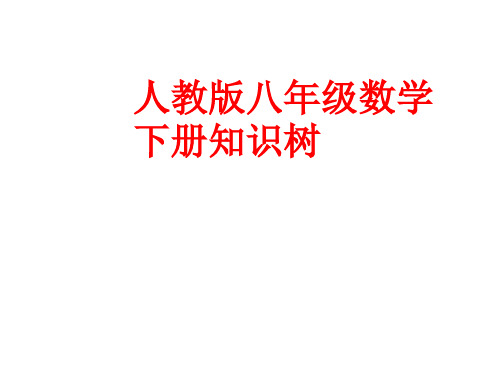 人教版八年级数学下册知识树