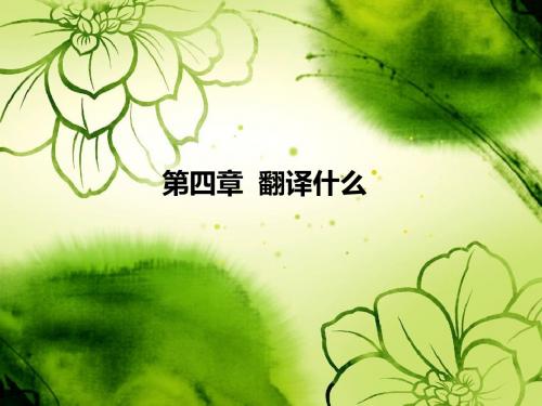 第四章 翻译什么详解