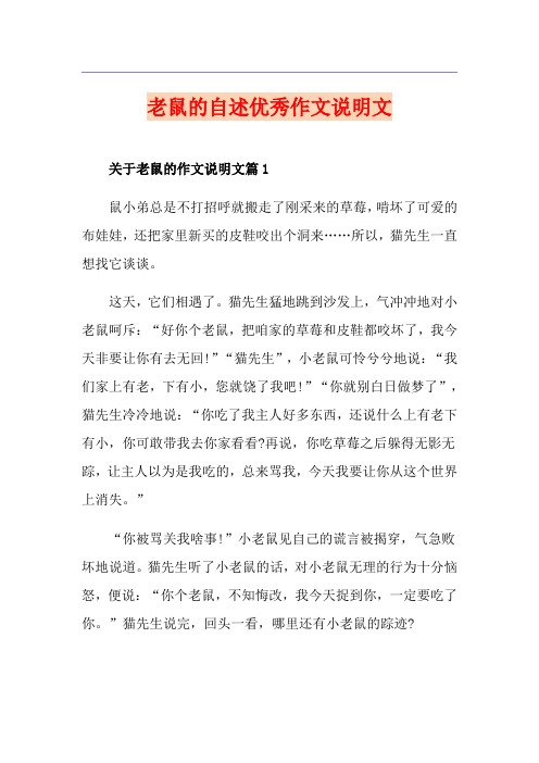 老鼠的自述优秀作文说明文