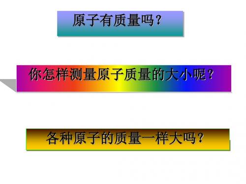相对原子质量PPT课件 鲁科版