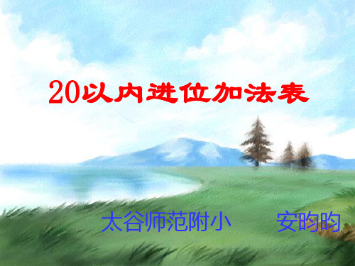 20以内进位加法表