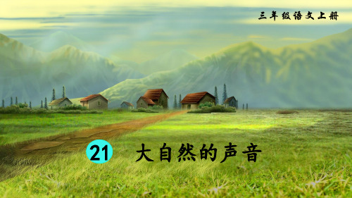 统编版三年级语文上册第21课《大自然的声音》优质课件