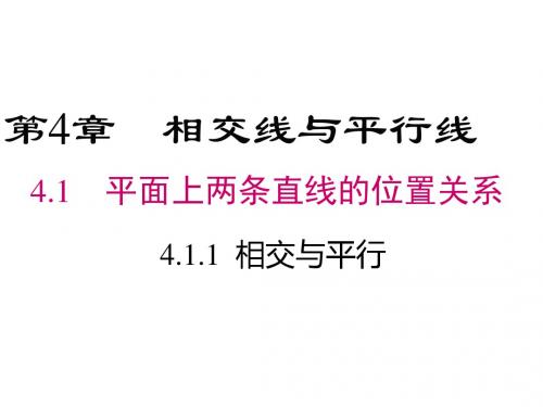 最新湘教版初一数学七年级下册第四章 相交线与平行线 全单元课件