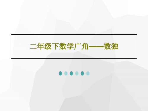 二年级下数学广角——数独共24页