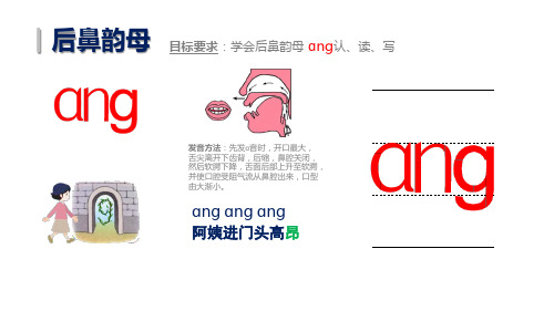 「汉语拼音字母教学课件」 ang、eng、ing、ong认、读、写