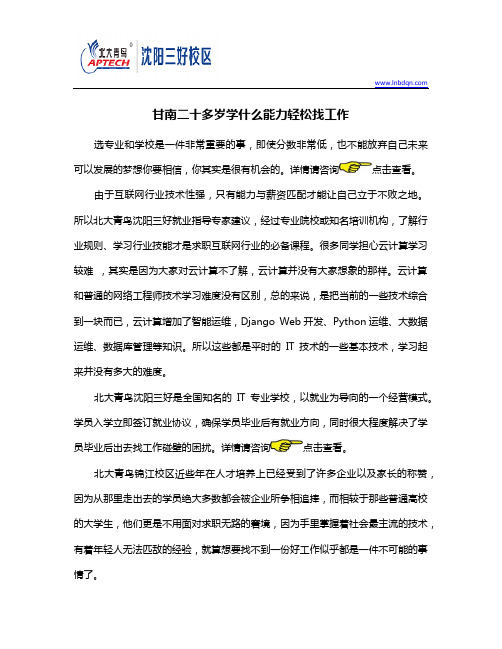 二十多岁学什么能力轻松找工作