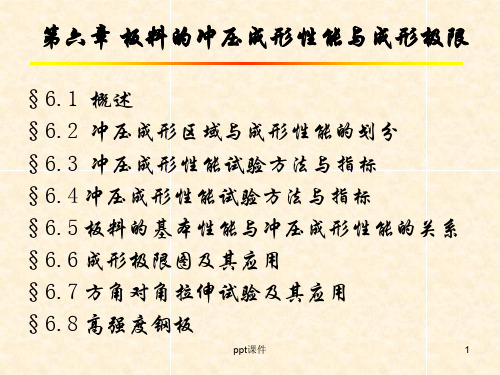 第六章 板料的冲压成形性能与成形极限  ppt课件