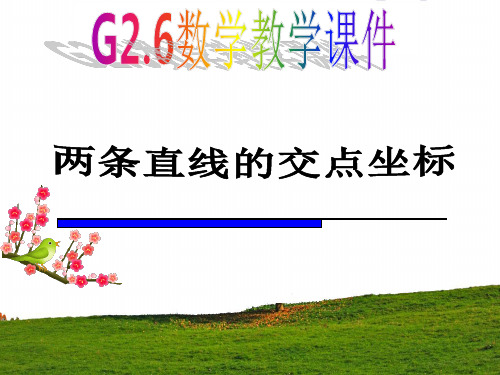 3.3.1两条直线的交点坐标公开课