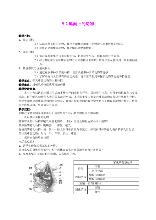 5.11  地面上的生物  教案 (1)