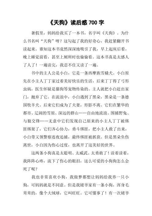《天狗》读后感700字