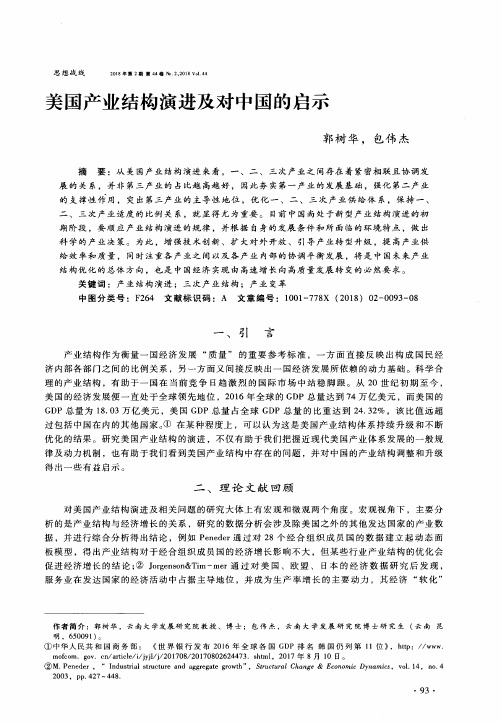 美国产业结构演进及对中国的启示