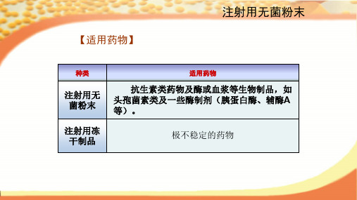 注射用冻干制品