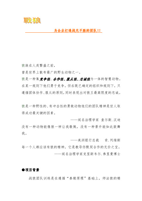 狼文化——为企业打造战无不胜的团队