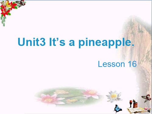 最新四年级英语上册Unit3It’sapineapple(Lesson16)教学人教精通版优选教学课件