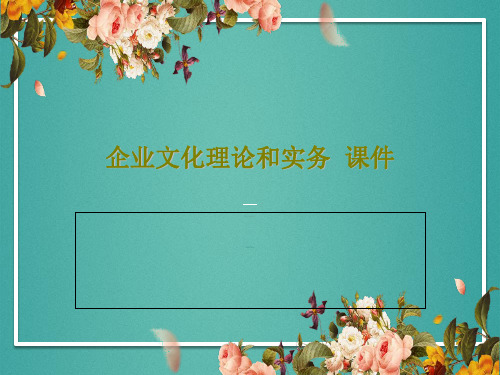 企业文化理论和实务  课件共114页文档