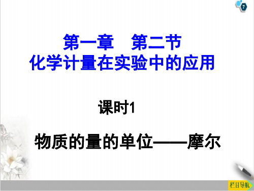 课件《物质的量》完美版_人教版1