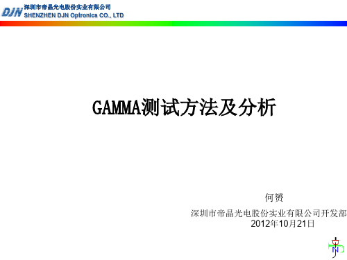 GAMMA测试方法及分析