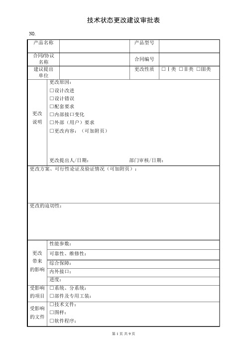 GJB9001C技术状态类文件