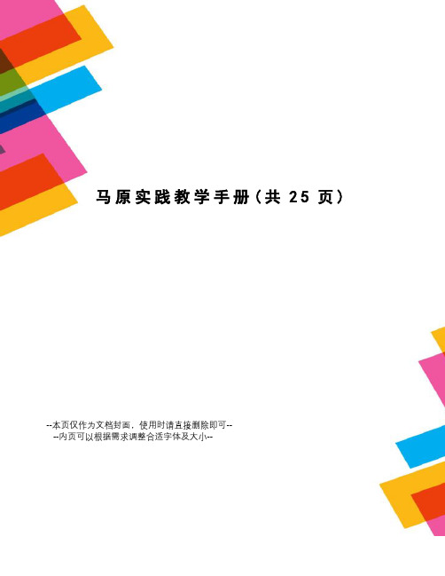 马原实践教学手册