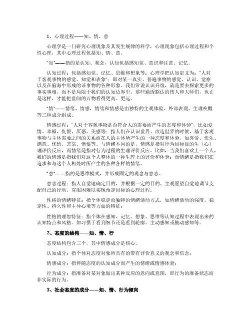 心理学的知情意行