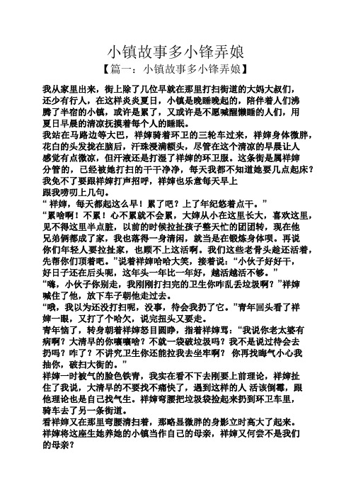 小镇故事多小锋弄娘