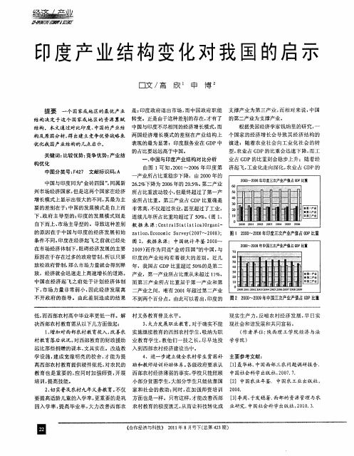 印度产业结构变化对我国的启示