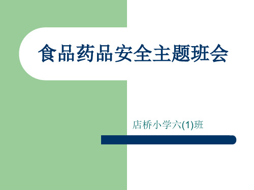食品药品安全主题班会
