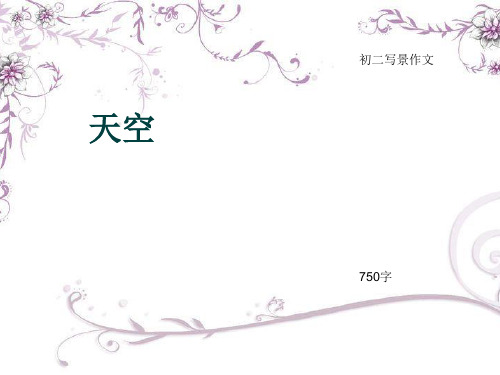 初二写景作文《天空》750字(总10页PPT)