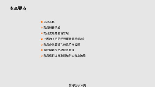药品市场营销与药品流通监督管理PPT课件