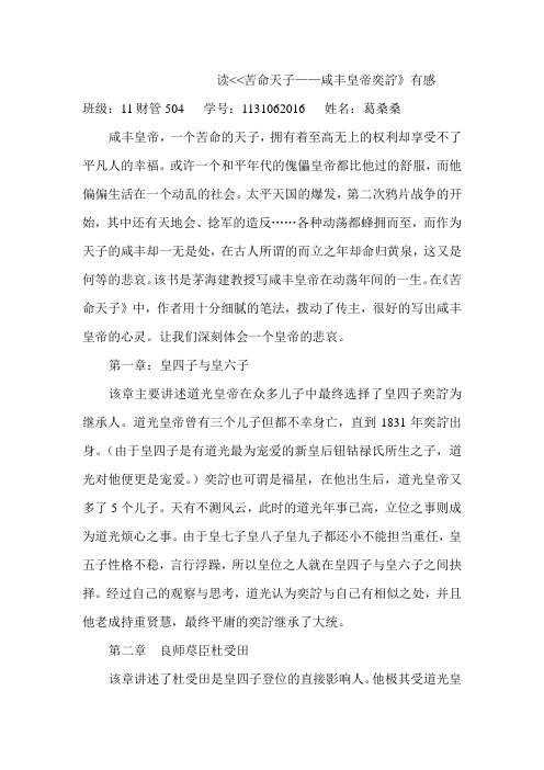 咸丰皇帝