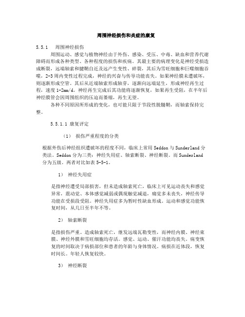 周围神经损伤及炎症康复诊疗规范