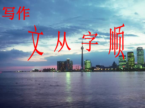 写作 文从字顺3