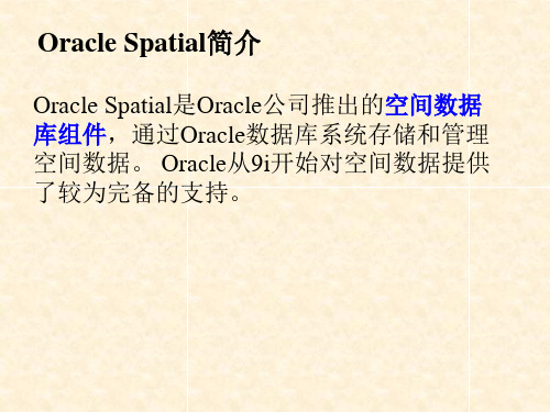 Oracle Spatial 空间数据库教程